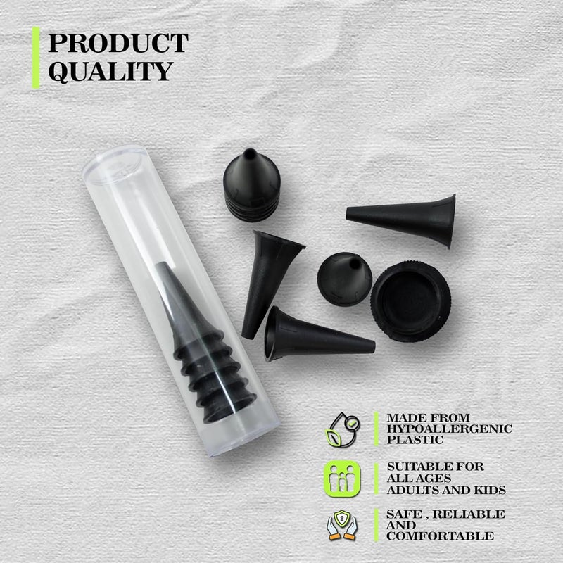 ABECIOUS Diagnostic Otoscope Covers – Pack of 50 | Universal, High-Quality Disposable Plastic Ear Otoscope Specula Tips 2.5mm & 3.5mm (25 Piece of Each Size) for Adults & Children - Image 5